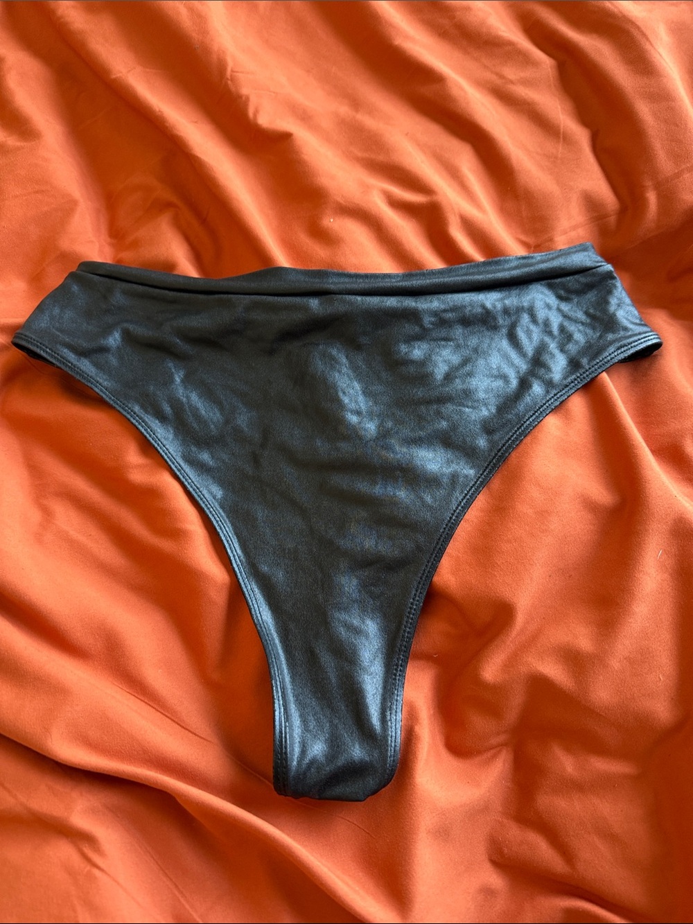 High-Cut Black Bikini Bottom-